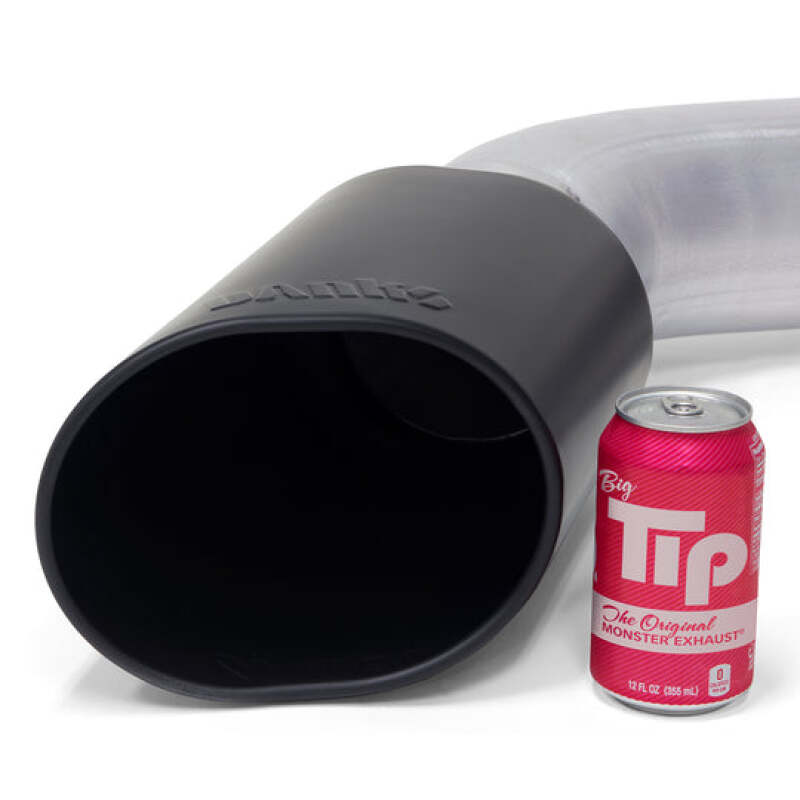 Ram 3500 Performance Exhaust - Single - Banks Power - Monster Exhaust System 5-inch 409SS, Black SideKick Tip - Black - `19-`23
